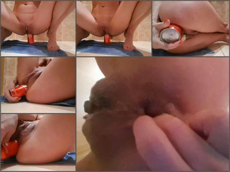 nice gape very closeup anal gape stretching after bottle penetration