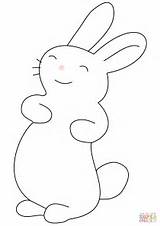 Kawaii Bunny Coloring Pages Anime Printable Rabbit Supercoloring Templates Rabbits Outline Animals Easter Puzzle sketch template