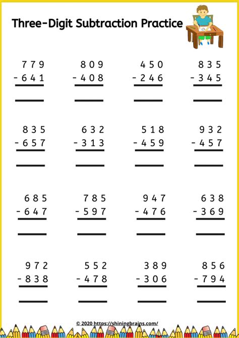 addition  subtraction worksheets  regrouping