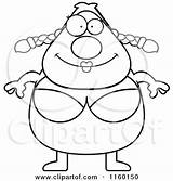 Clipart Cartoon Pudgy Swimmer Female Cory Thoman Vector Outlined Coloring Royalty Swim 2021 sketch template