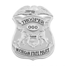 michigan state police badge badge  wallet