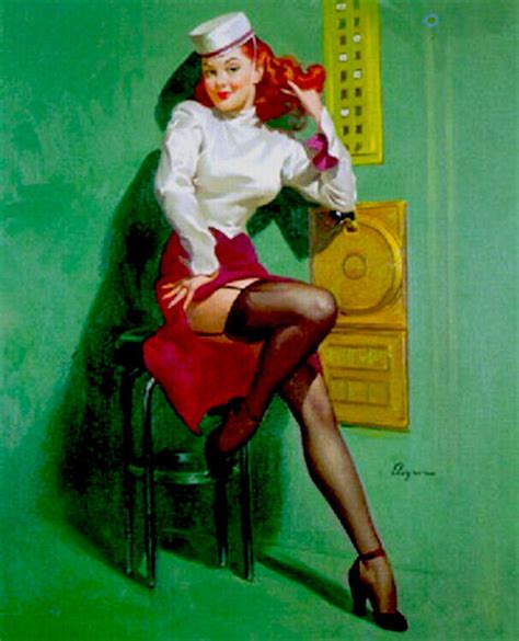 16 Elevator Calendar Girl Pinup Elvgren Pin Up Upskirt Garters Nylons