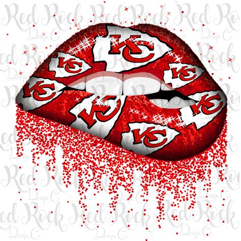 Kansas City Chiefs Heart Glitter Lip Glitter Png Clipart Illustration