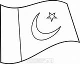 Flag Pakistan Clipart Outline Flags Clip Transparent Medium Gif Background sketch template