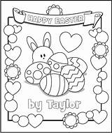 Coloring Easter Pages Personalized Printable Frecklebox Egg Sheets Colouring Getcolorings Freebie Printables Getdrawings Sold sketch template