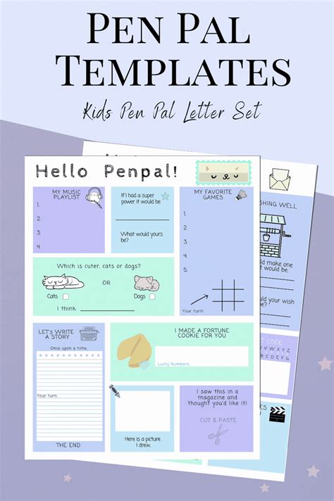 pal templates kids  pal set printable  pal kit  boys