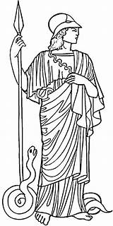 Athena Colorare Disegni Atenea Athene Ausmalbilder Atena Bambini Romanos Romano Imperio Printable Antiga Griega Griechische sketch template