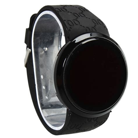 new fashion waterproof men led touch screen day date silicone wrist watch black ebay