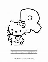 Kitty Tracing Worksheets sketch template