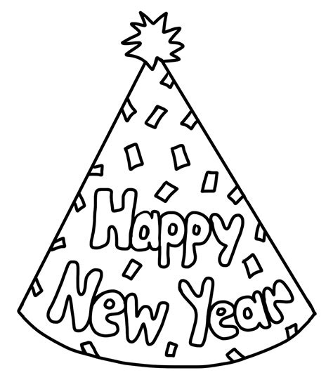 party hat coloring pages coloring home
