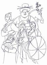 Mulan Drawing Coloring Pages Disney Deviantart Characters Drawings Team Getdrawings Cartoon sketch template