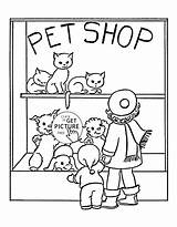 Coloring Pet Pages Town Animals Pets Shop Colouring Kids Sagwa Worksheet Animal Color Printable Christmas Cashier Children Print Wuppsy Luxury sketch template