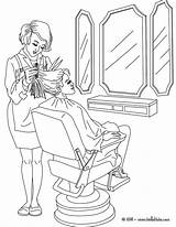 Coloring Pages Hairdresser Salon Hair Color Print Getcolorings Hellokids Printable sketch template