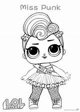 Lol Surprise Coloring Pages Doll Punk Cute Miss Series Printable Rock Print Bettercoloring Color sketch template
