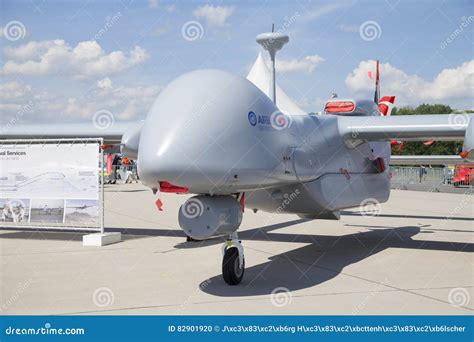 iai heron  medium altitude long endurance unmanned aerial vehicle uav editorial image image