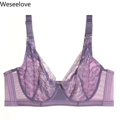Weseelove 2019 Sexy Plus Size Bra Women Underwire Push Up Lace Bralette