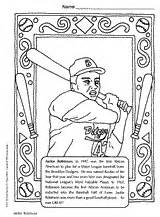 Coloring Robinson Jackie Printable History African Month Book American Baseball Americans Printables Teachervision Inventor February Player Winters Joseph Slideshow Pages sketch template