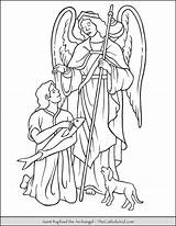Raphael Archangel Thecatholickid Gabriel Archangels sketch template