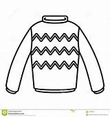 Sweater Outline Maglione Profilo Icona sketch template