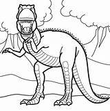 Scary Coloring Dinosaur Pages Getdrawings sketch template