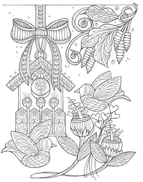 spring coloring pages  adults home family style  art