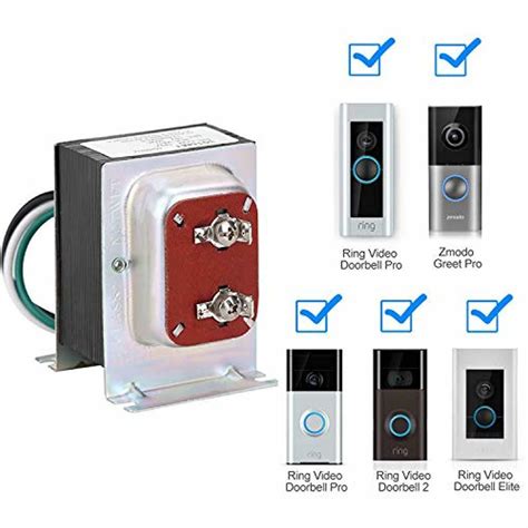 doorbell transformer hardwired door chime transformer fit ring video pro zmodo ebay
