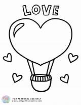 Coloring Valentines Pages Kids Click sketch template