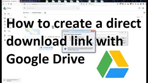 create  direct  link  google drive youtube