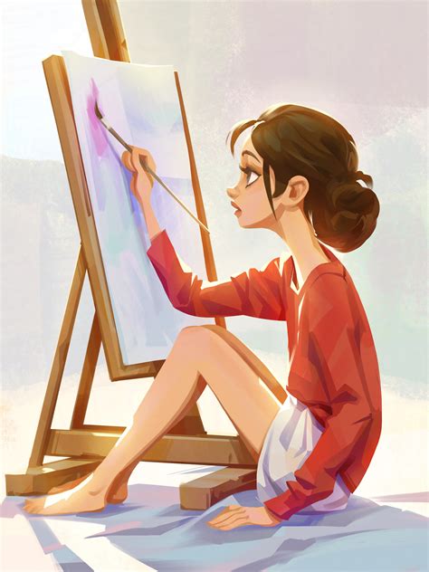 artstation painting girl sketch