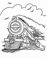 Coloring Train Printable Steam Engine sketch template