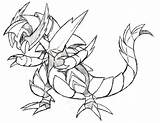 Mega Haxorus Fakemon Colorir Imprimir Legendario Dibujosonline Coloringonly sketch template