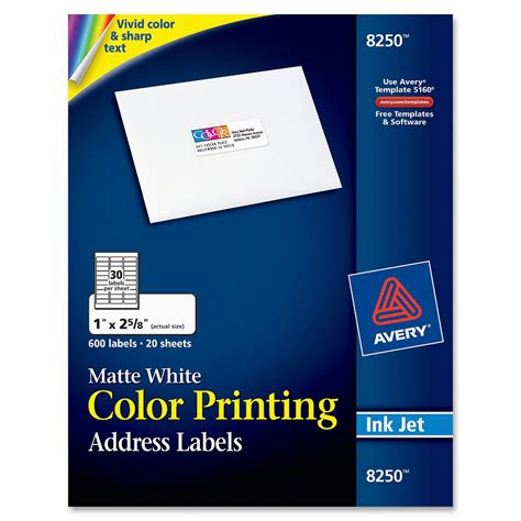 avery    color inkjet printing labels  inket printer   pack white ld products