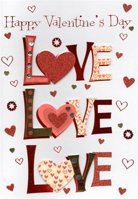 Love Love Love Happy Valentine S Day Greeting Card Cards