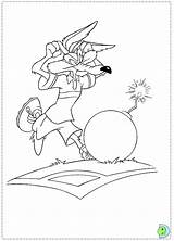 Coloring Coyote Wile Dinokids Pages Looney Tunes Close sketch template
