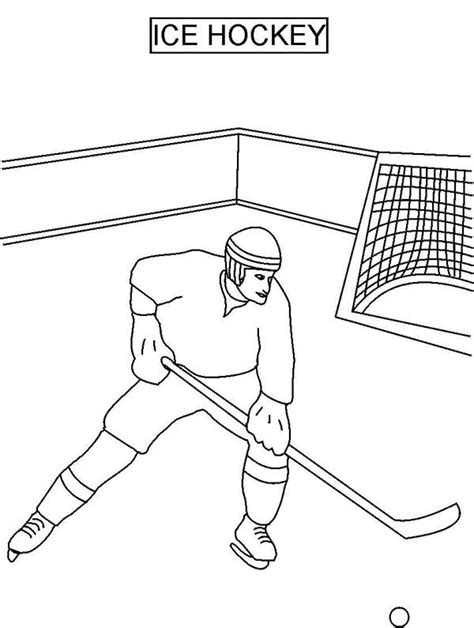 hockey player  ice coloring page netart