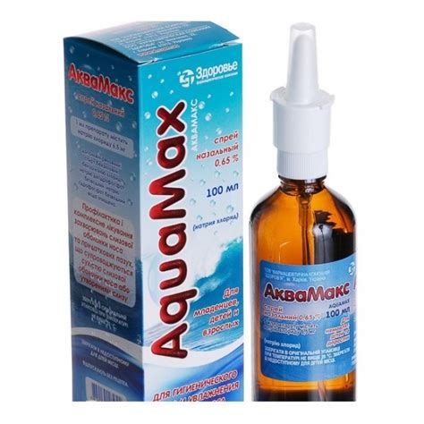aquamax nose spray ml ml ml sodium chloride running nose