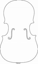 Cello Drawing Outline Clip Cartoon Clipart Paintingvalley Clker Vector Large sketch template