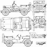 Jeep Willys sketch template