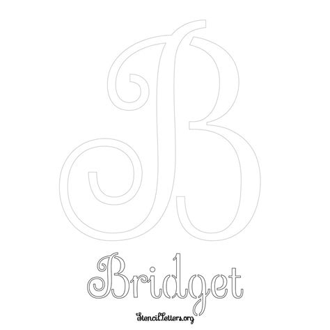 bridget  printable  stencils   unique typography styles