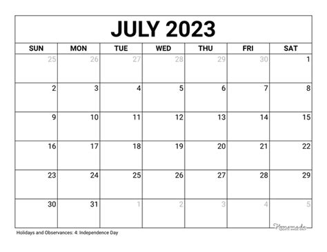 july  calendar  holidays printable  latest map update