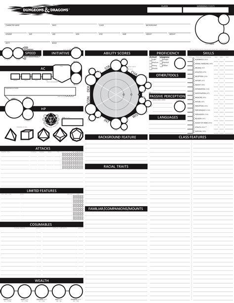 215 Dandd 5e Character Sheets