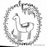 Alpaca Coloring Pages Llama Face Drawing Cute Getdrawings Comments Kawaii Kids sketch template