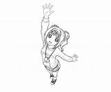 Idolmaster Yayoi Takatsuki Happy Coloring Pages Another sketch template