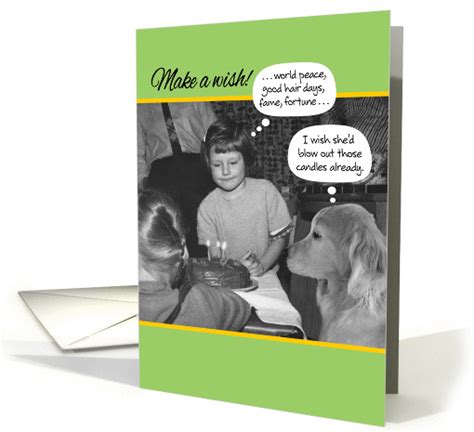 Funny Vintage 1950 S Make A Wish Birthday Card 1277184