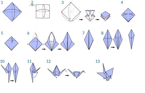 simple printable origami crane instructions proyecto