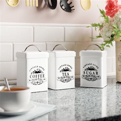 coffee tea sugar containers vintage house ceramic kitchen