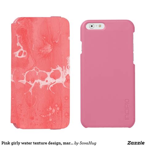 Pink Girly Water Texture Design Marbling Paper Incipio Watson™ Iphone