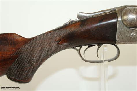 antique parker engraved gh double barrel shotgun