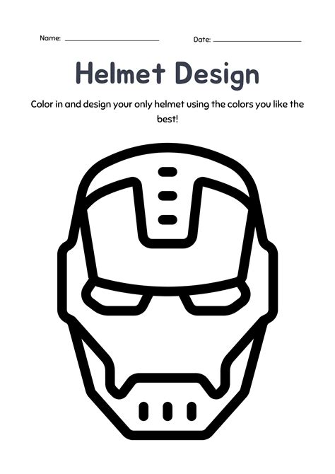 hero helmet design coloring  printable worksheet   kids  bored