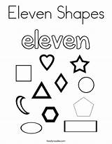 Coloring Eleven Number Shapes Pages Numbers Noodle Built California Usa Twistynoodle sketch template